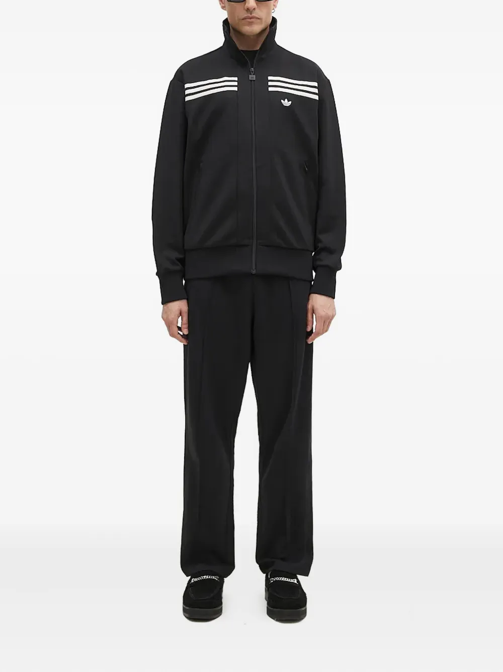 adidas three-stripe detail zip-up sweatshirt | Sweatshirts | Image 2