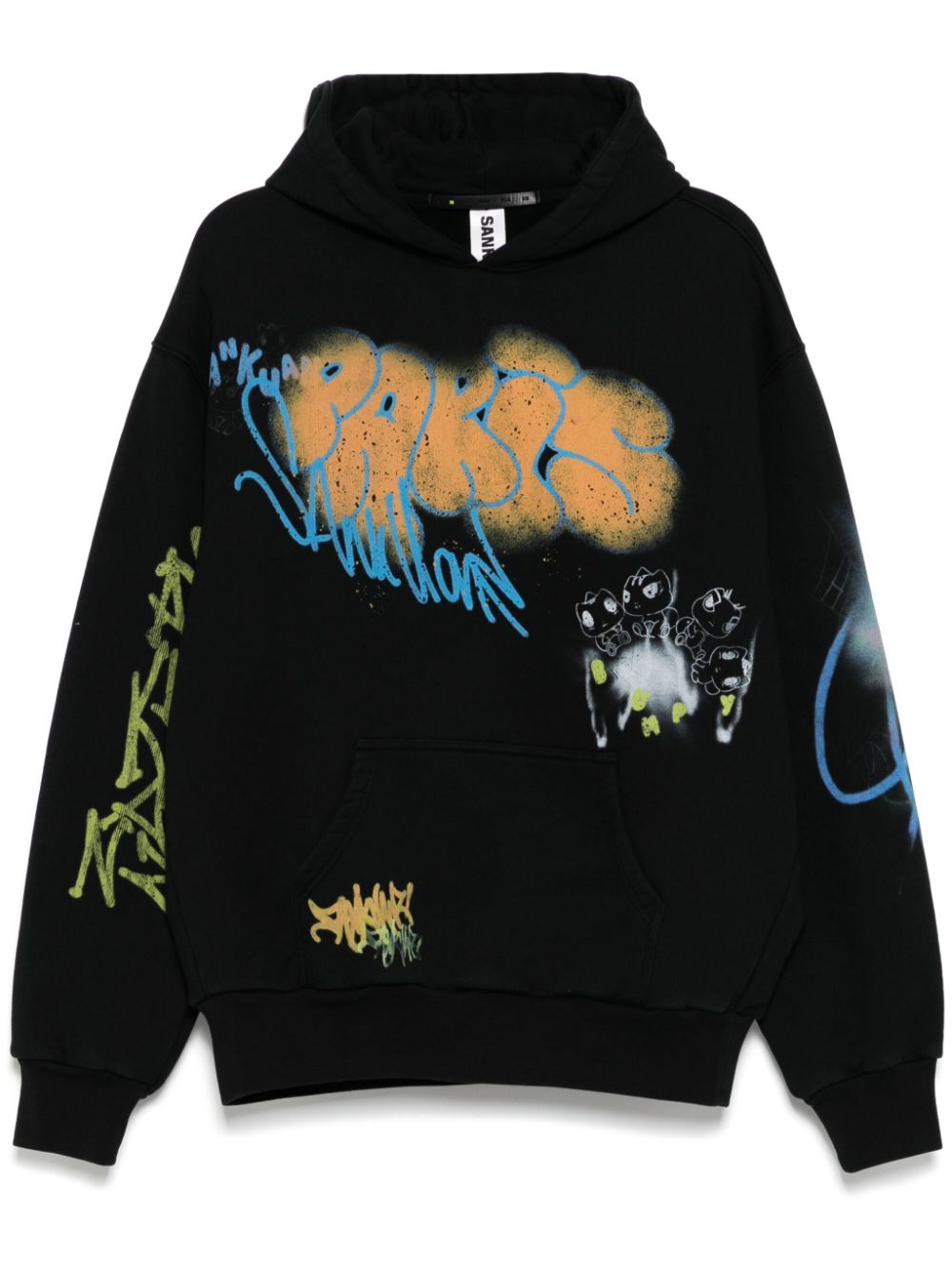 scrawl graphic hoodie