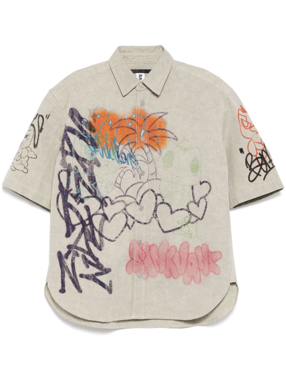 scrawl graphic shirt