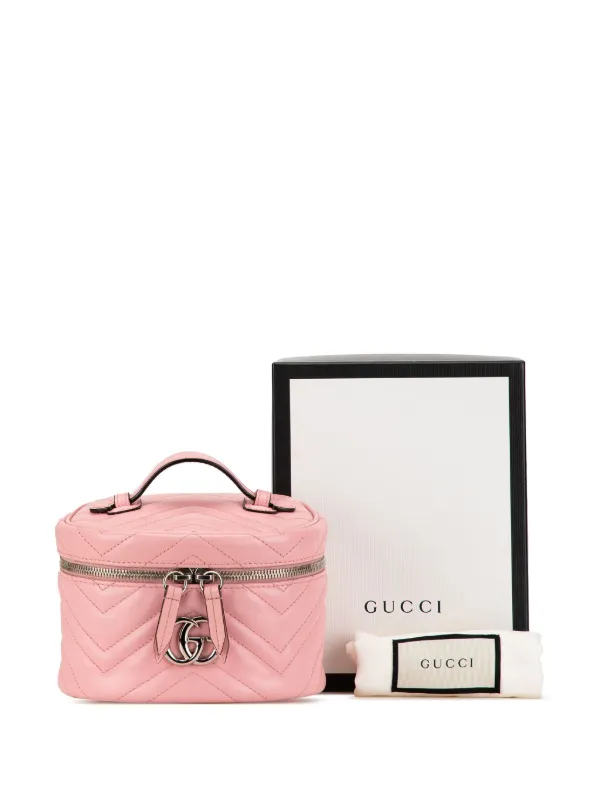 Gucci Pre-Owned 2016-2023 GGマーモント ラウンド バニティバッグ 