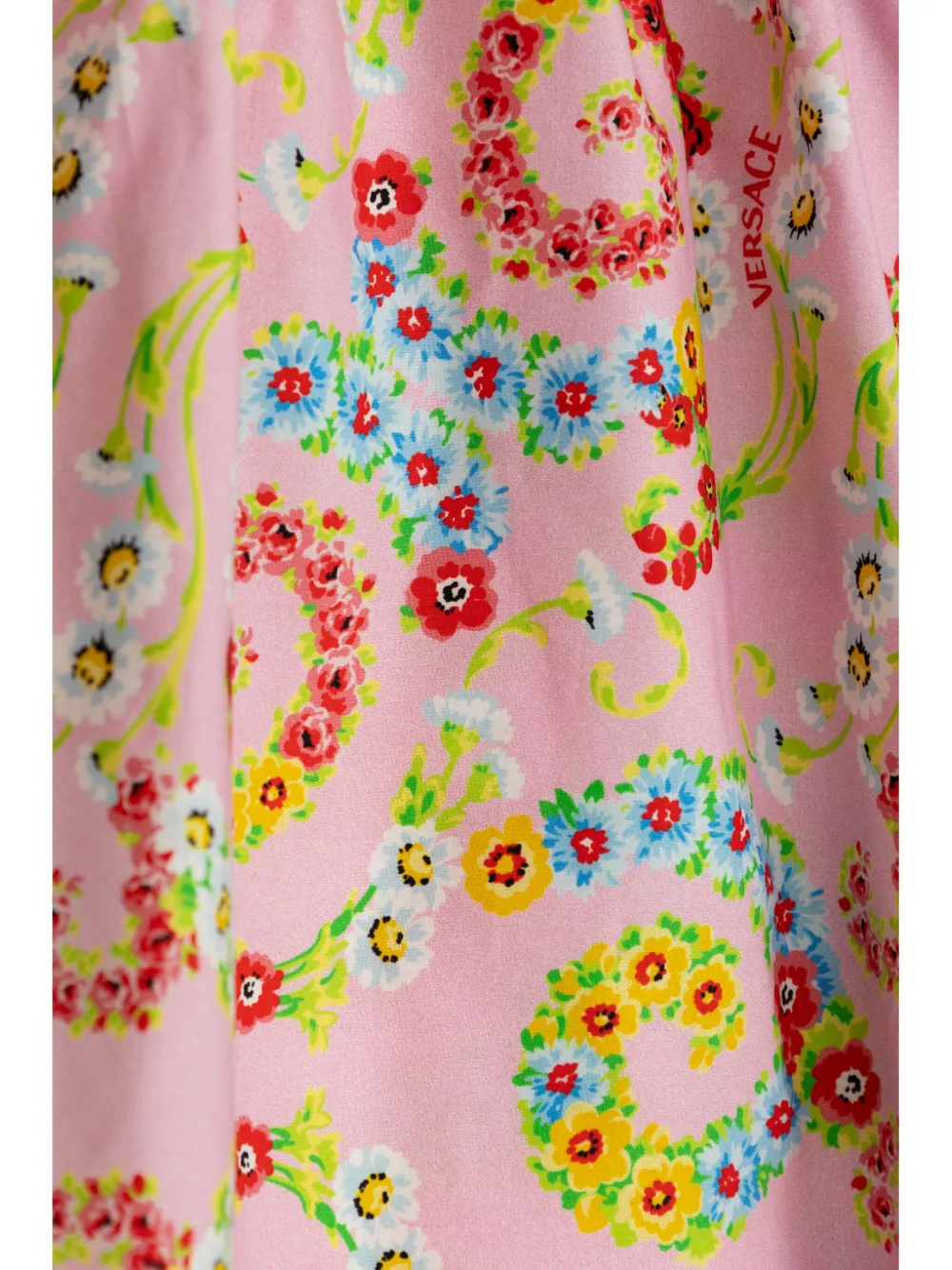 Versace Kids Floral Swirl T-shirtjurk Wit