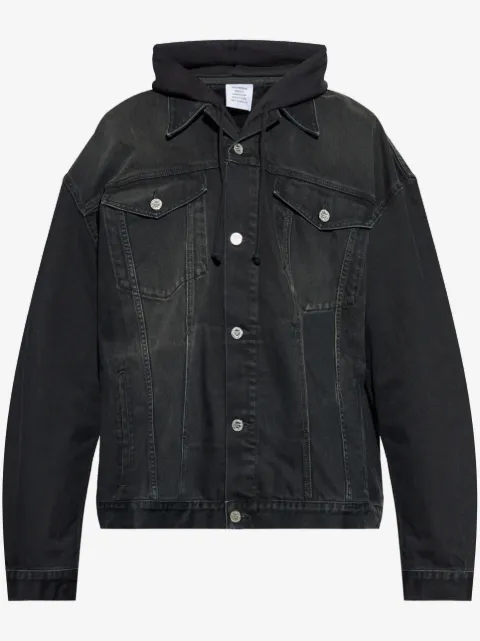 VETEMENTS hooded denim jacket