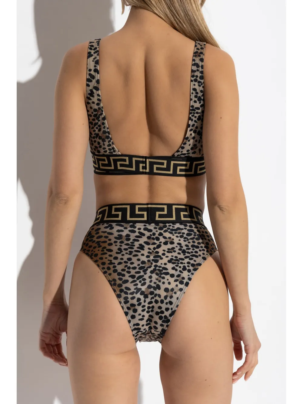 Versace Bikinibroek met luipaardprint Beige