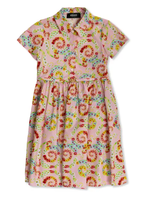 Versace Kids vestido camisero Floral Swirl