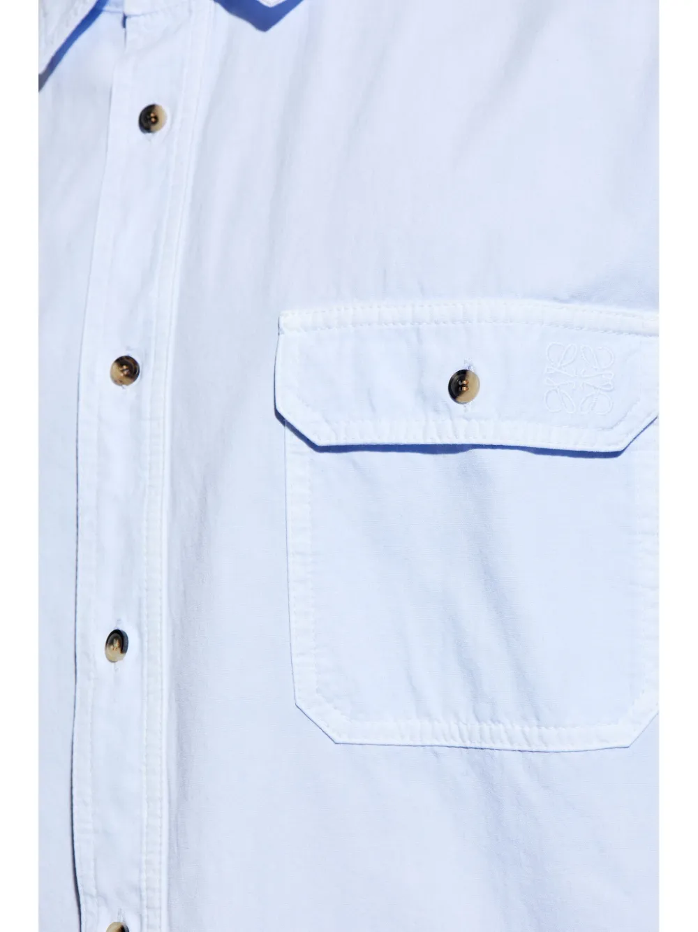 LOEWE Katoenen overhemd Blauw