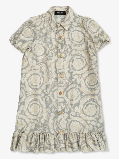 Versace Kids Kurzes Kleid mit Barocco-Print