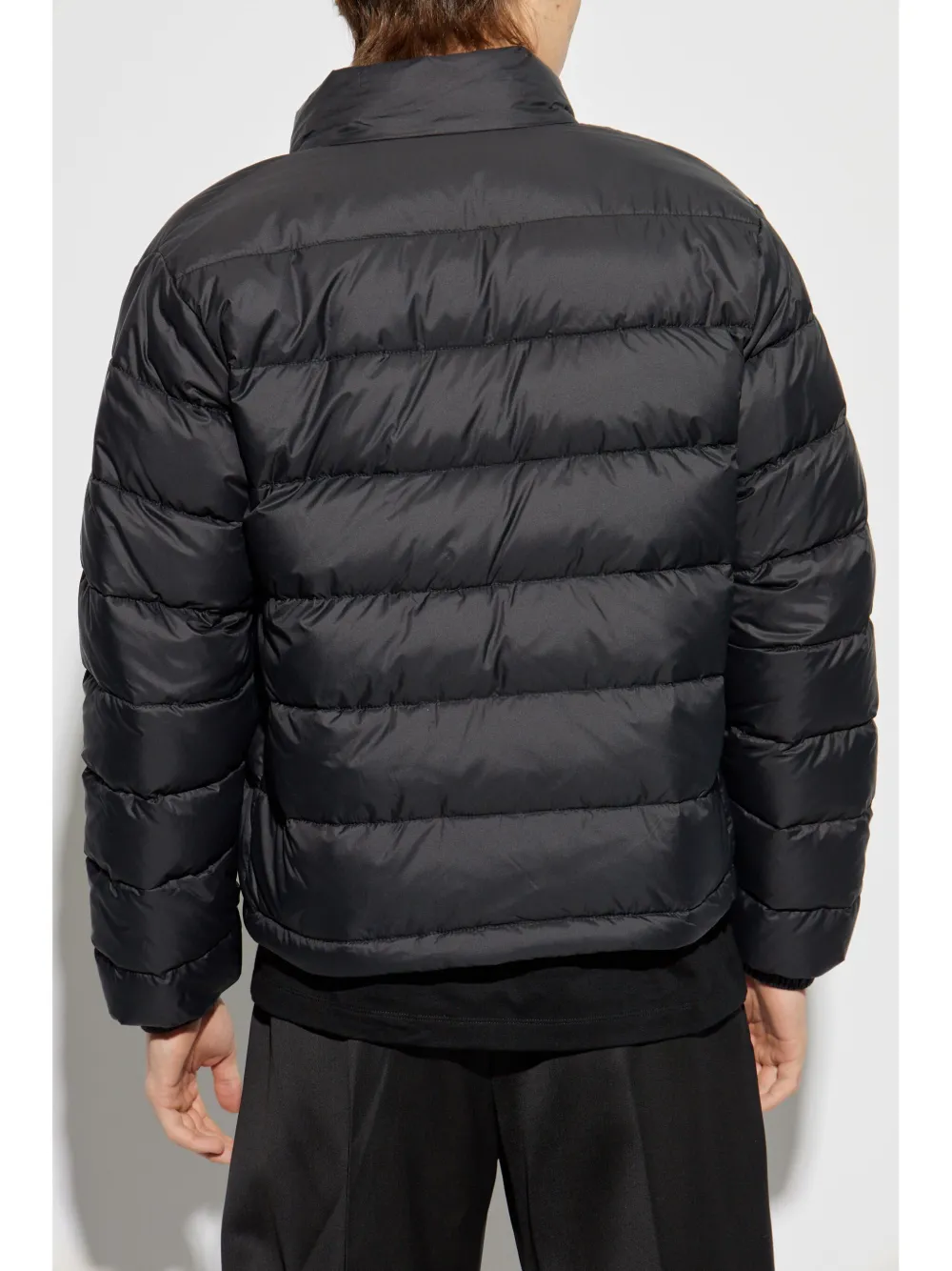 Versace Donsjack met geborduurd logo Zwart