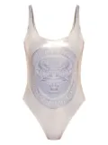 Versace statue print swimsuit - Neutrals
