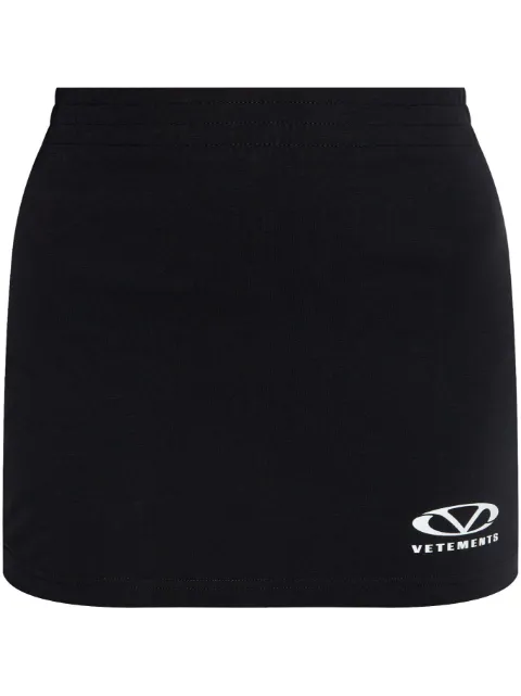 VETEMENTS logo-print mini skirt