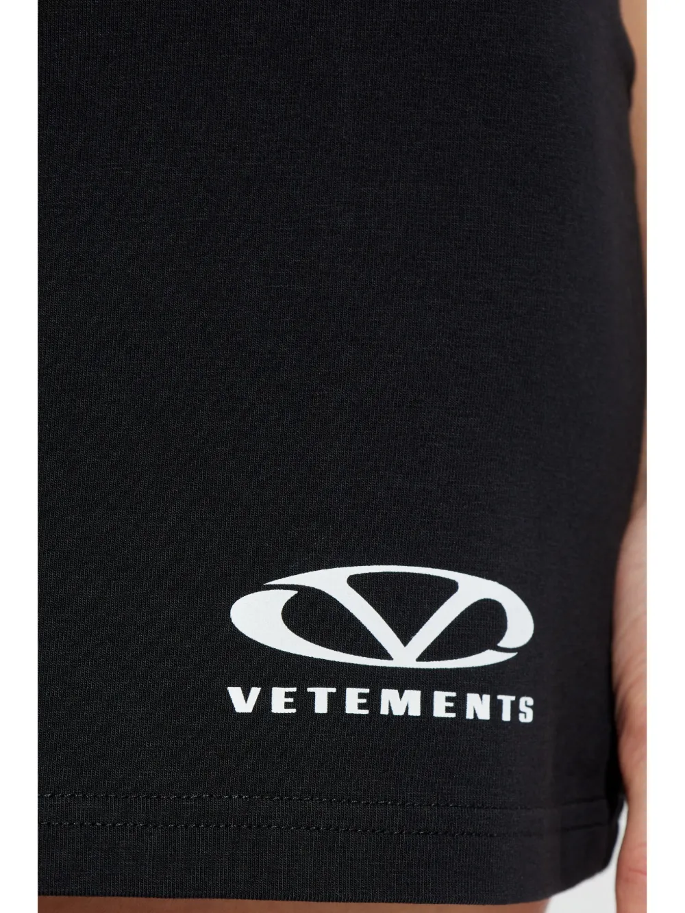 VETEMENTS Mini-rok met logoprint Zwart
