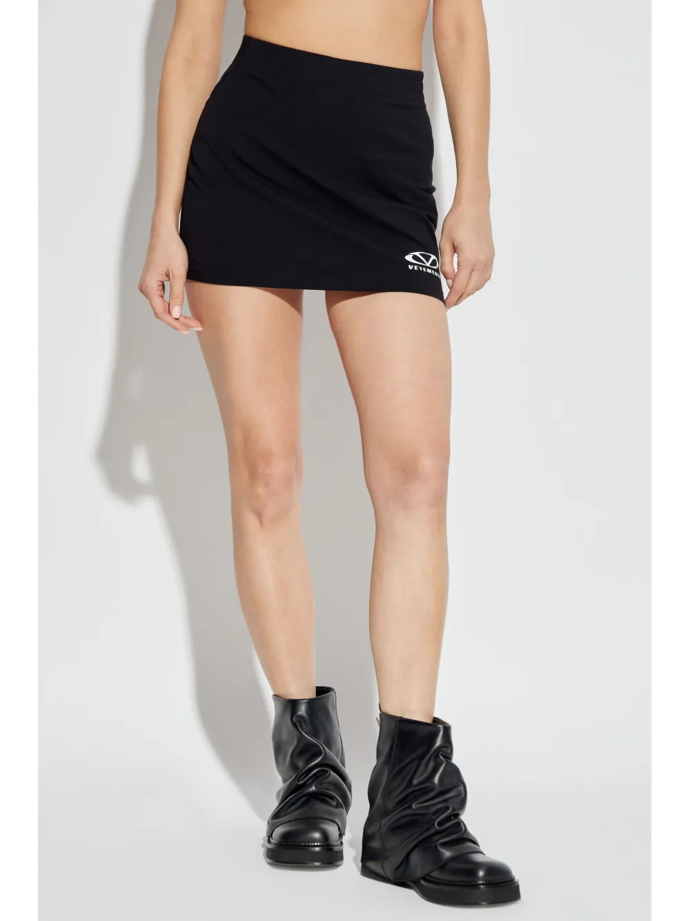 VETEMENTS Mini-rok met logoprint Zwart