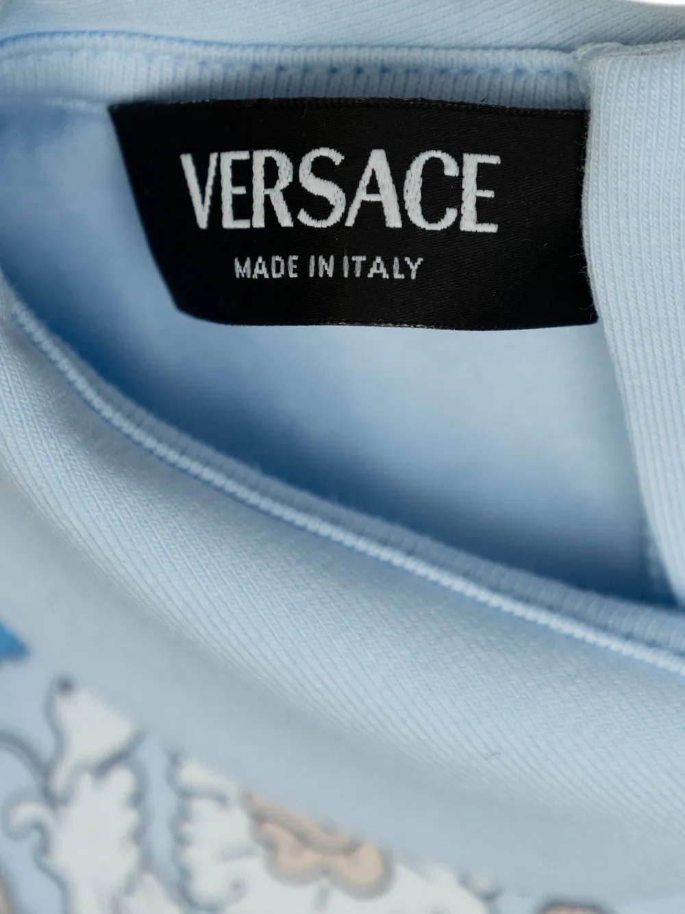 Versace Kids Romper met logoprint Blauw