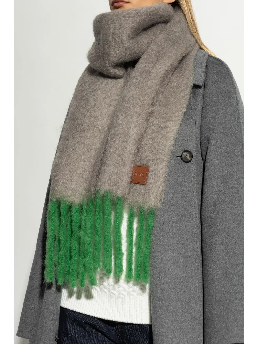 LOEWE Mohair sjaal - Beige