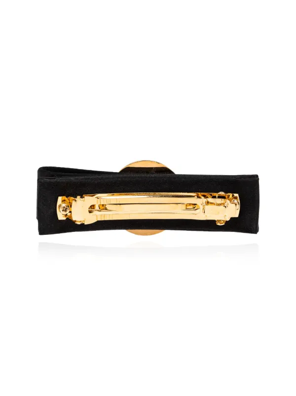 Versace Gianni Ribbon ヘアクリップ | ブラック | FARFETCH JP