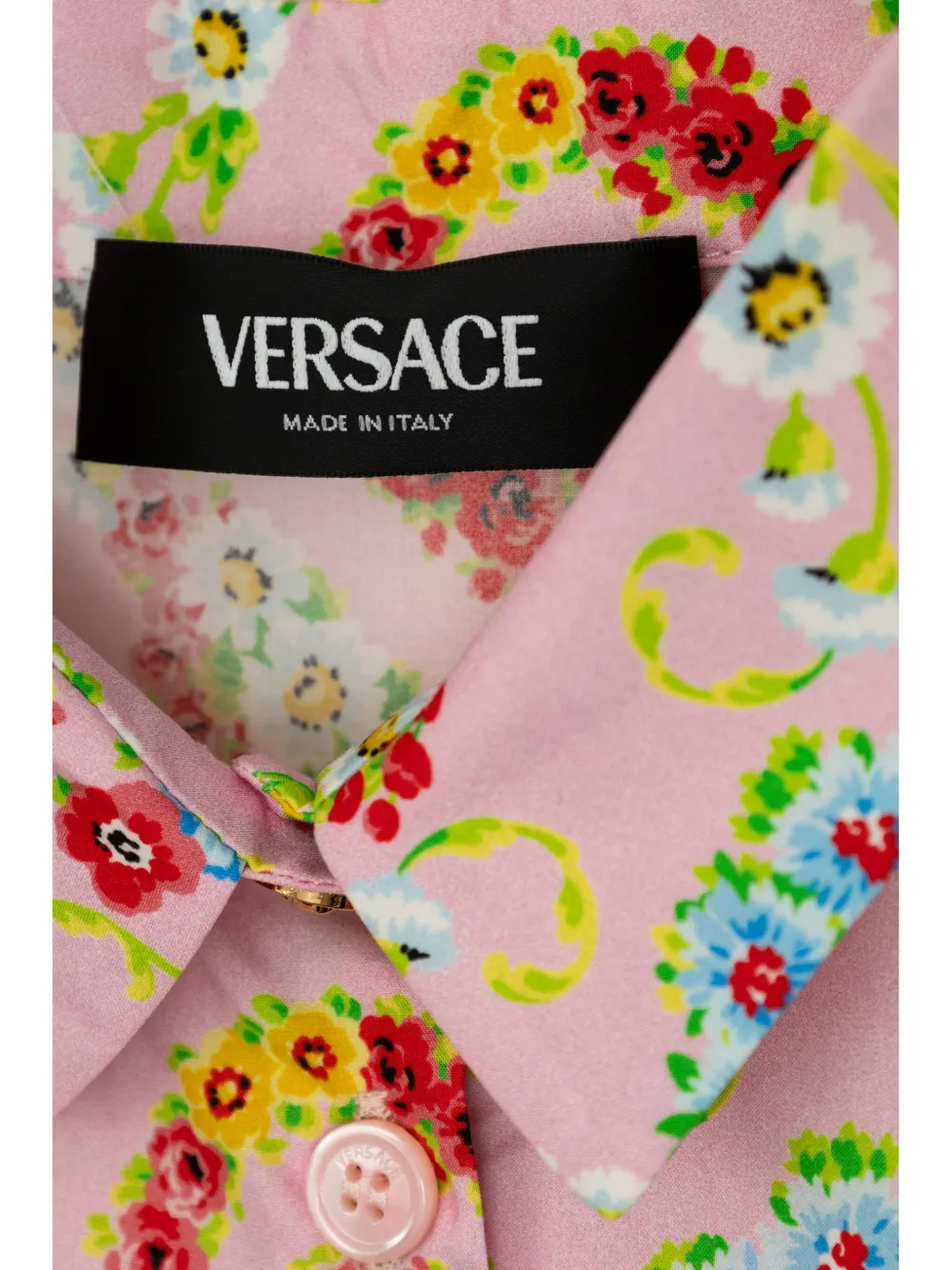 Versace Kids Jurk met bloemenprint Roze