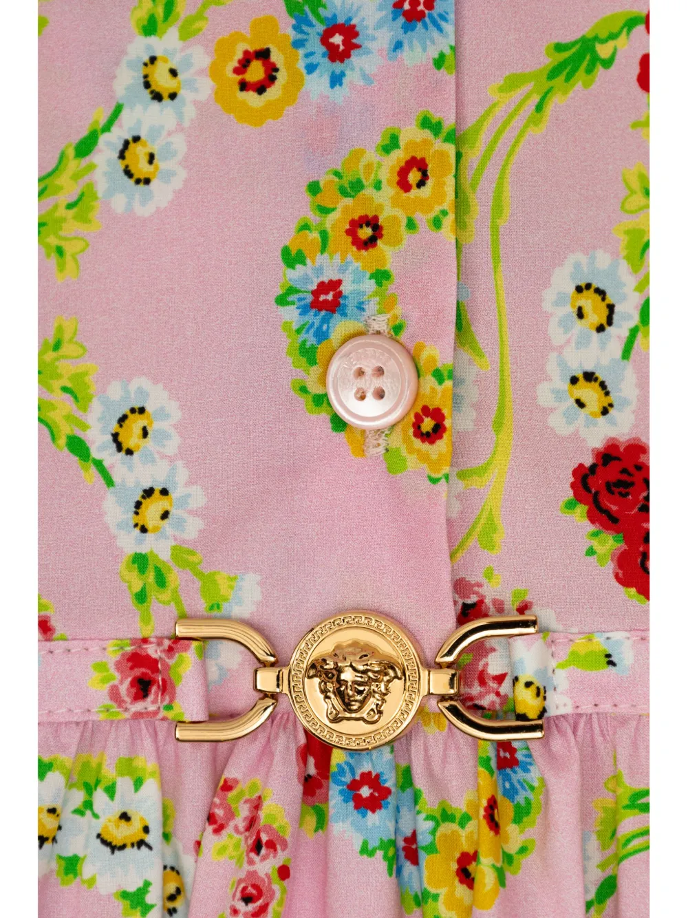 Versace Kids Jurk met bloemenprint Roze