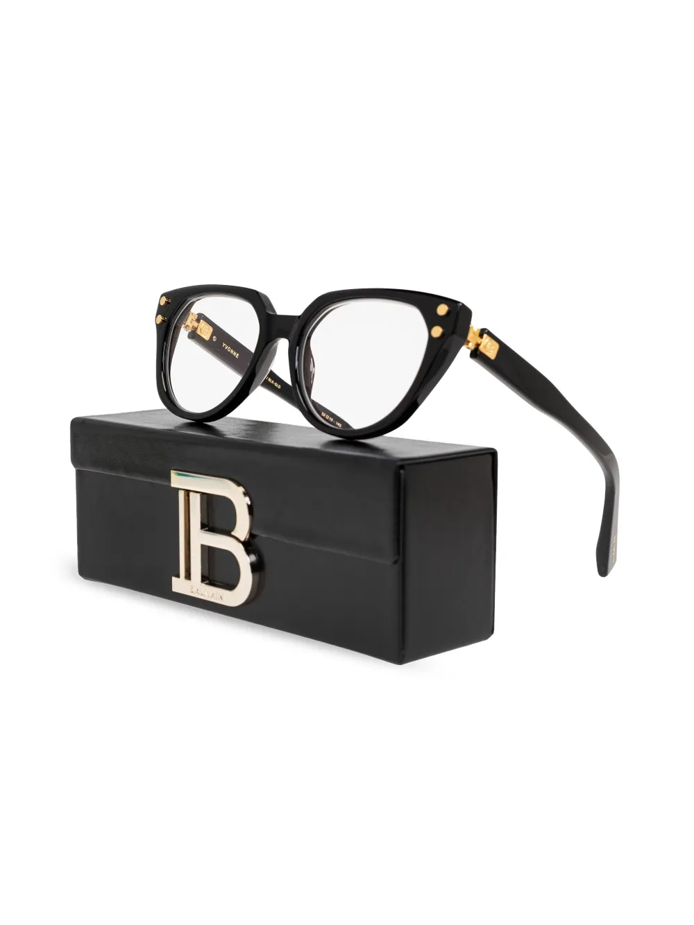 Balmain Eyewear Bril met cat-eye montuur Zwart