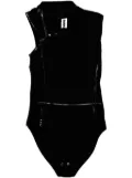 Sankuanz asymmetric collar vest - Black
