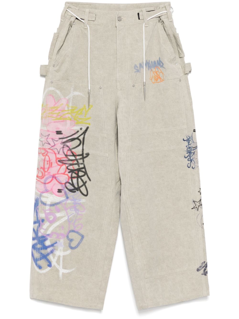 scrawl graphic trouser