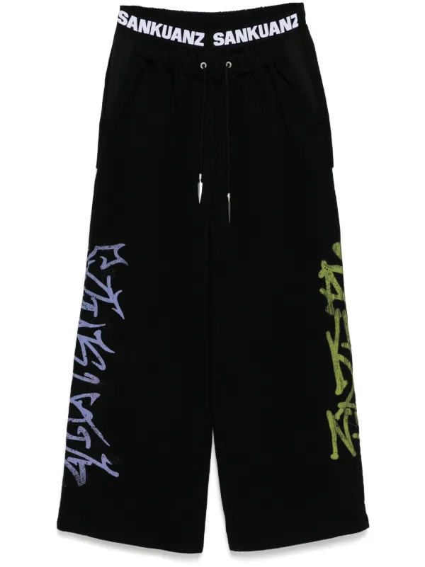 Sankuanz グラフィック パンツ | ブラック | FARFETCH JP