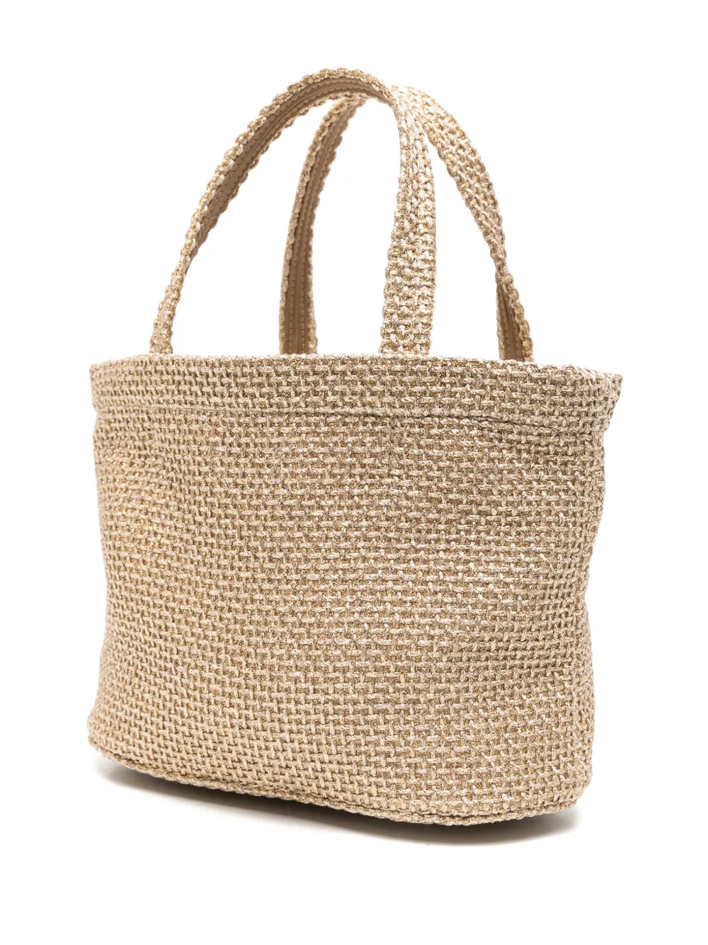 Jimmy Choo Strandtas met geborduurd logo Goud
