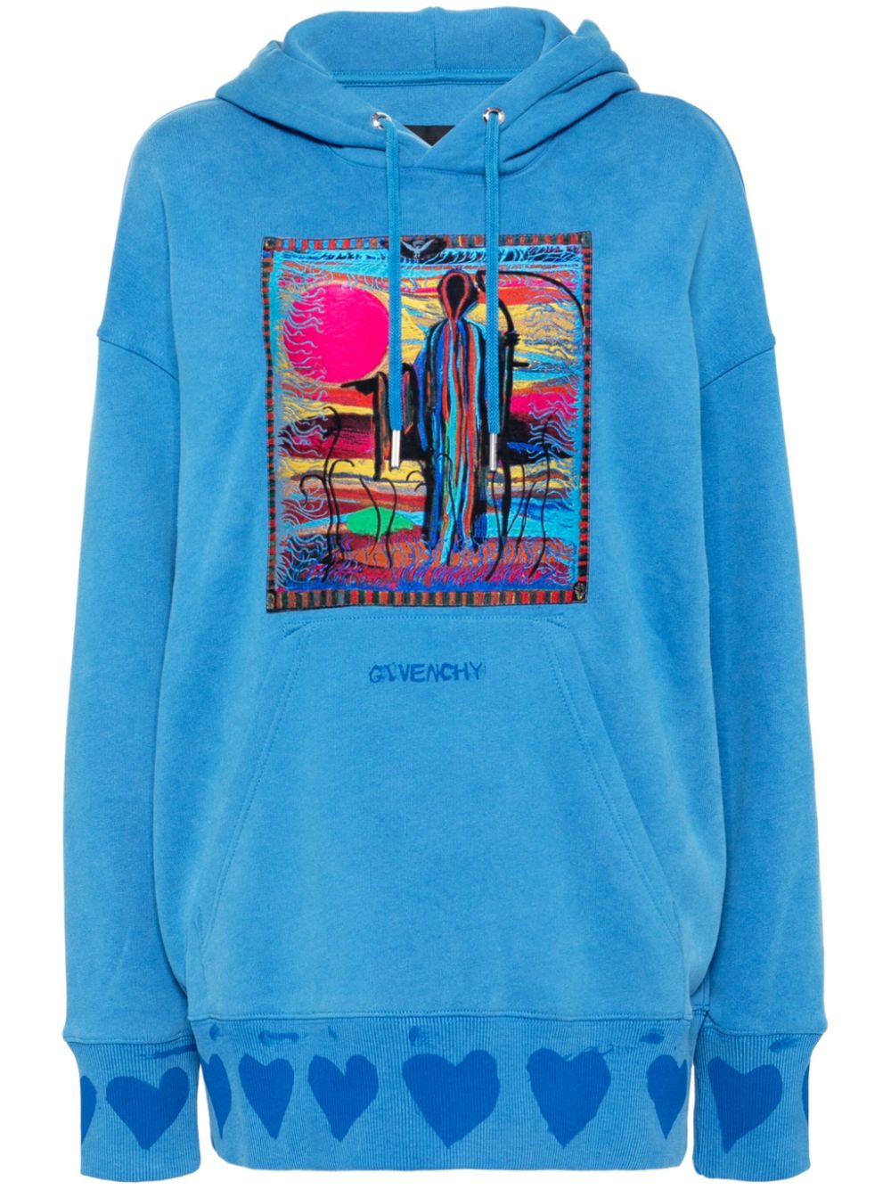 Givenchy graphic-print hoodie - Blue