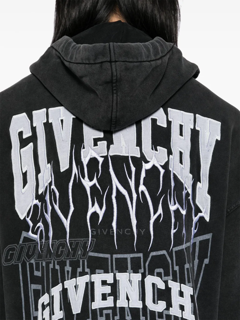 Givenchy Hoodie met borduurwerk Zwart