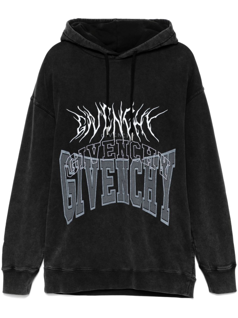 Givenchy embroidered hoddie - Black