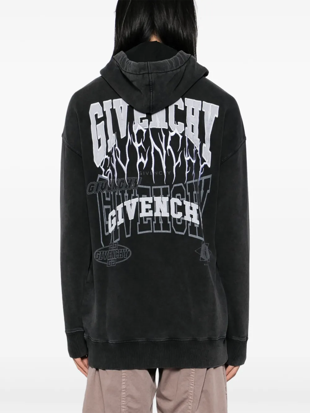 Givenchy Hoodie met borduurwerk Zwart