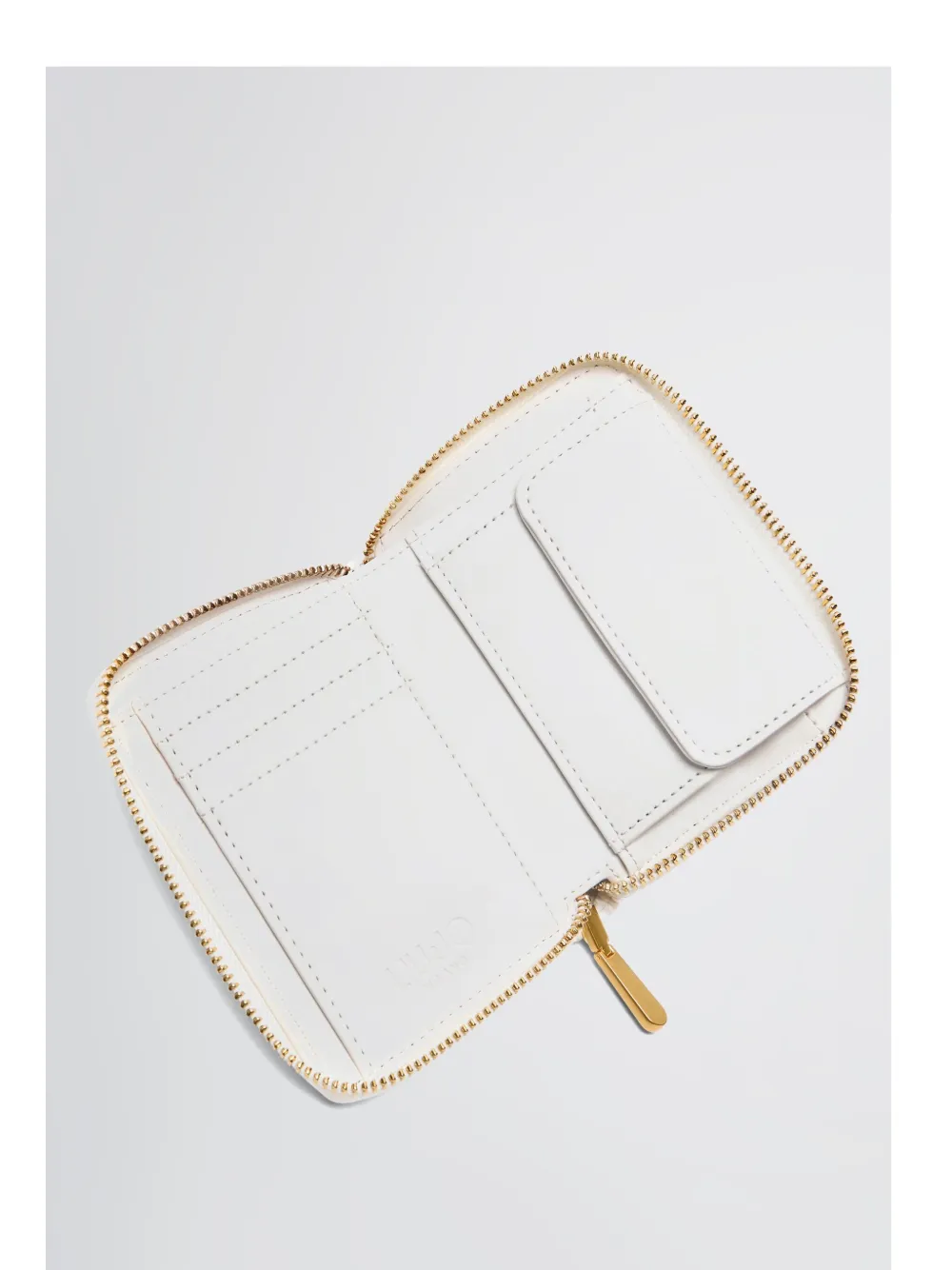 Liu •jo Zip Around Wallet With Logo In White