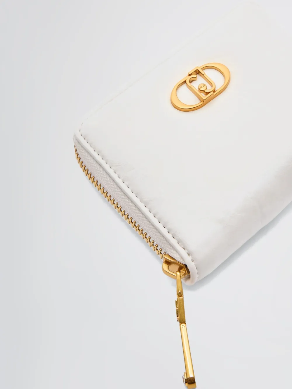 Liu •jo Zip Around Wallet With Logo In White