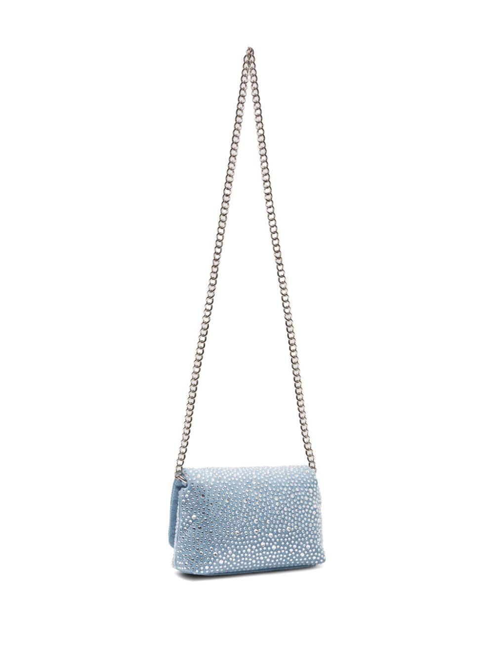 LIU JO Denim LaPuffy bag with rhinestones - Blauw