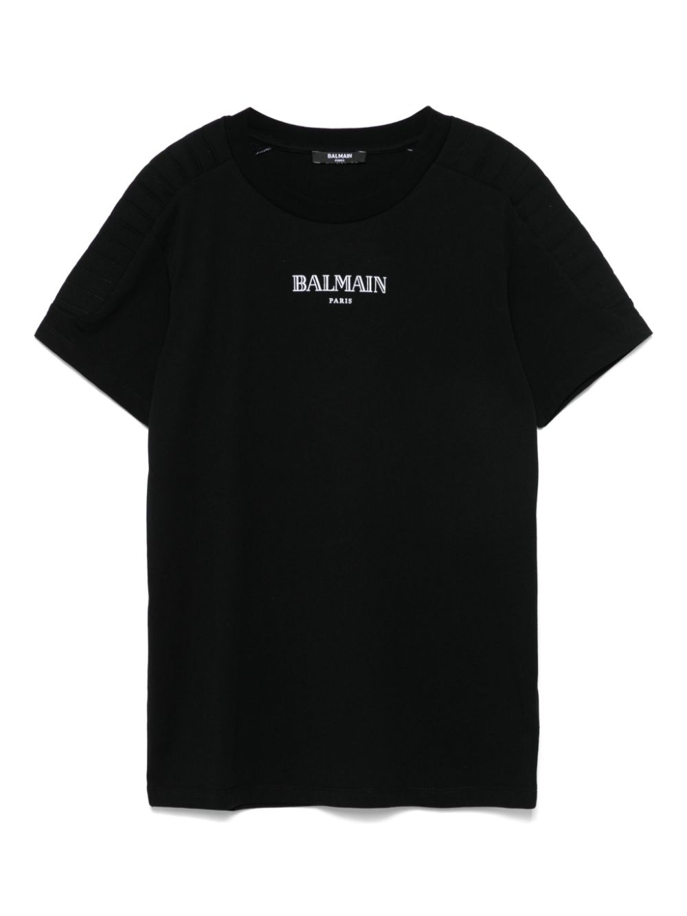 Balmain Kids logo-print T-shirt Zwart