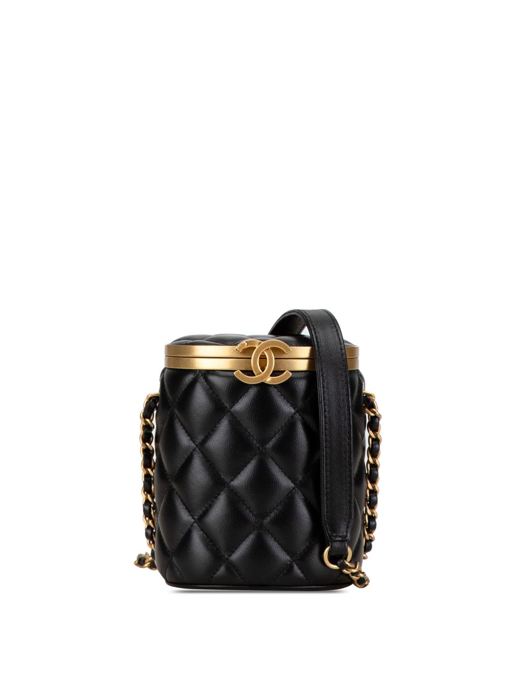 Affordable HOT SALE CHANEL 2021-2024 Mini Lambskin Crown Box crossbody bag Women