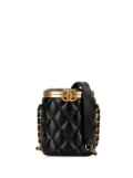 CHANEL Pre-Owned 2021-2024 Mini Lambskin Crown Box crossbody bag - Black