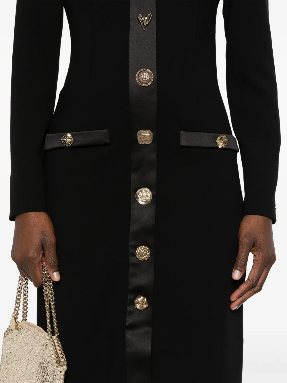 NISSA V-NECK MIDI DRESS