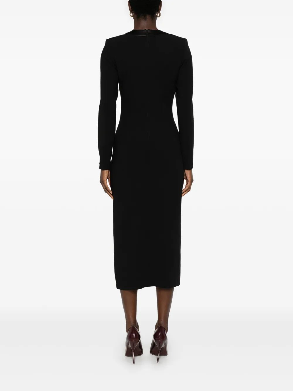 NISSA V-NECK MIDI DRESS