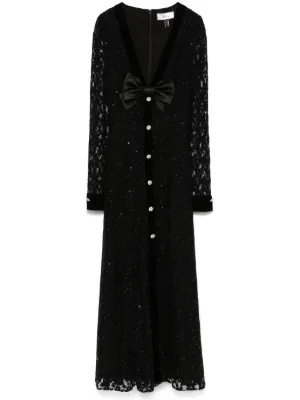 alessandra rich sequin embellished evening dress Sequined open-back gown in silver - Alessandra Rich