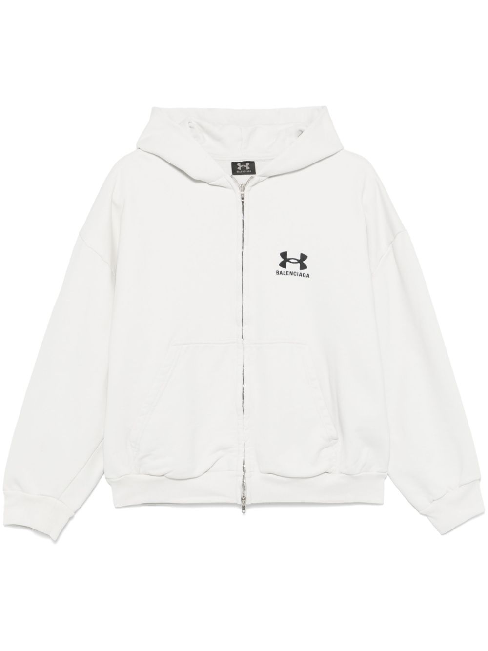 Balenciaga x Under Armour hoodie met rits Wit