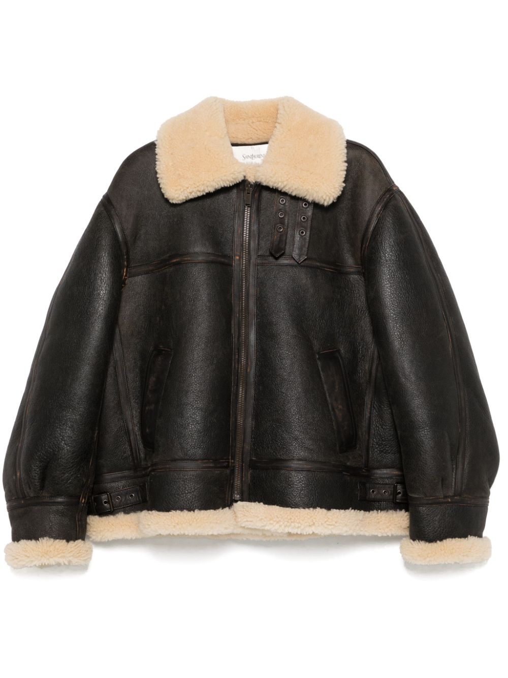 leather and shearling jacket