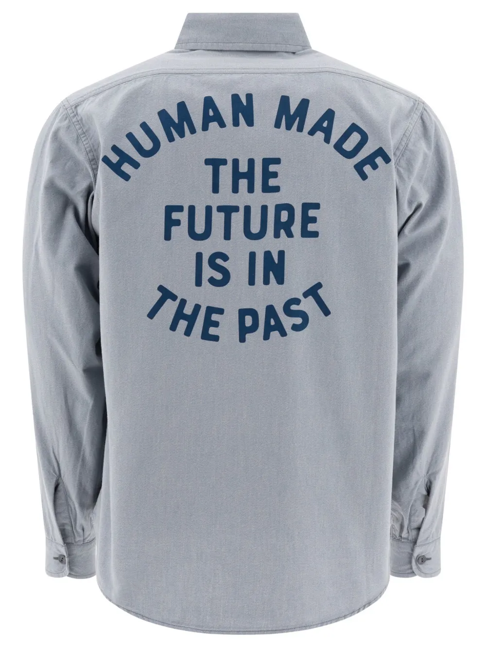 Human Made slogan-print shirt - Blauw