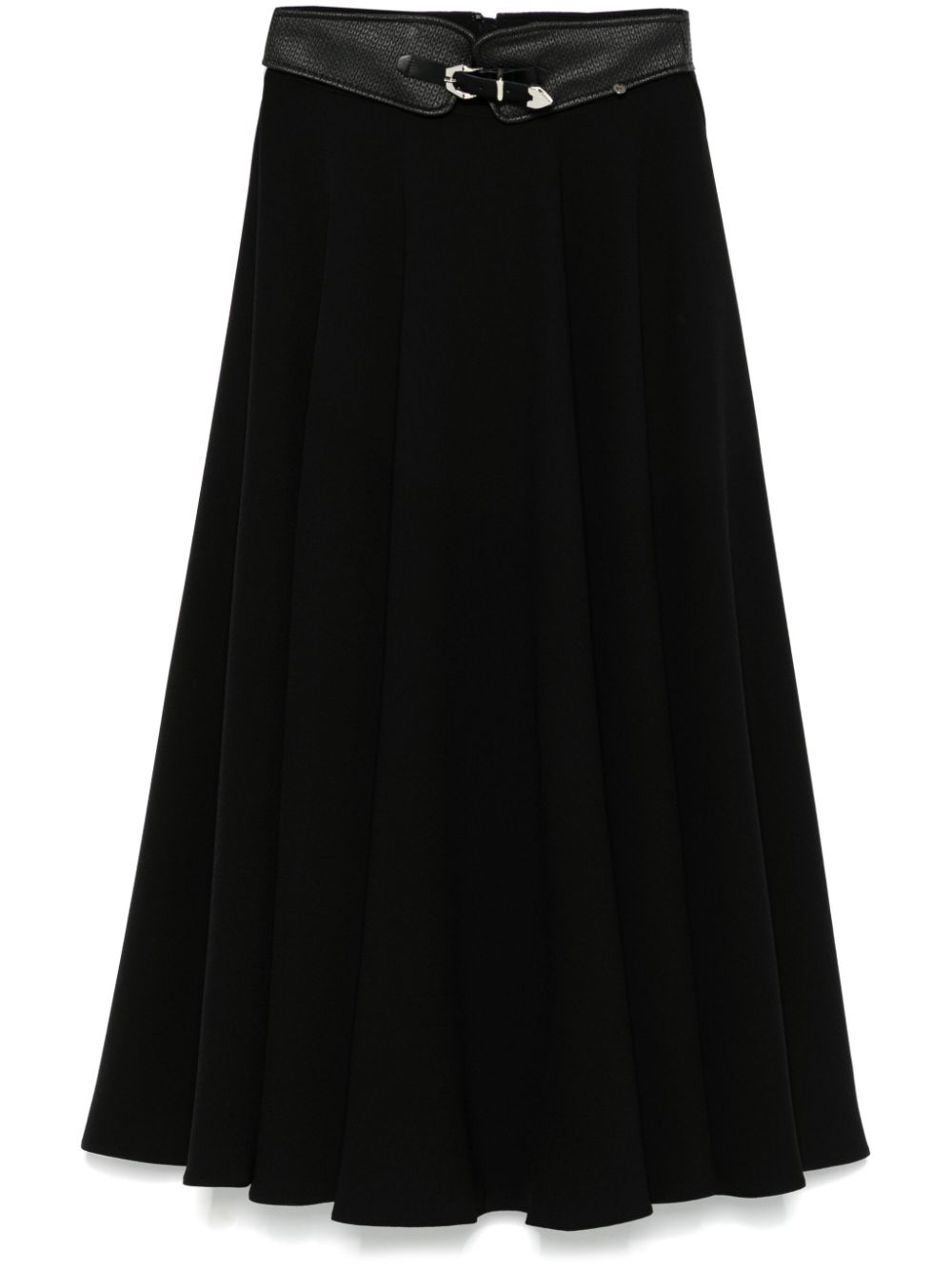 belted midi skirt