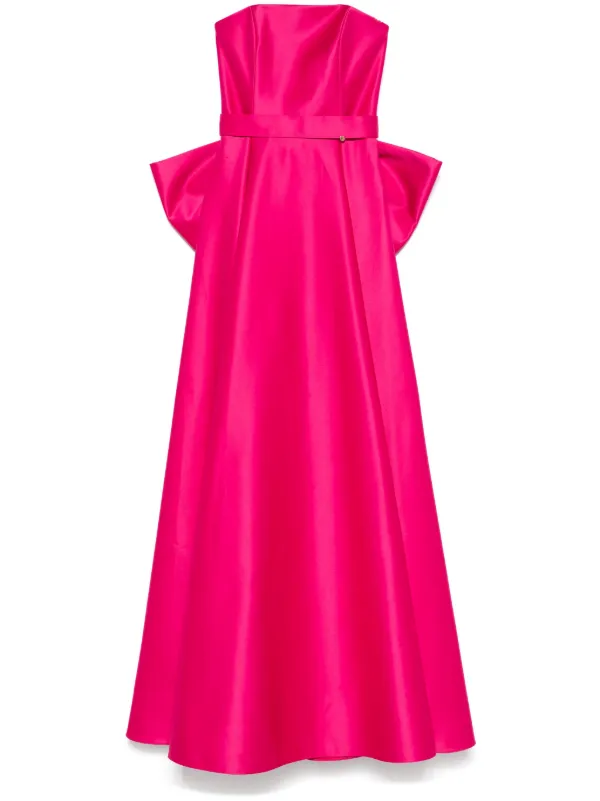 chinese dress ladies Pink Ombre Glitter Maxi Dress With Back Bow main image 1