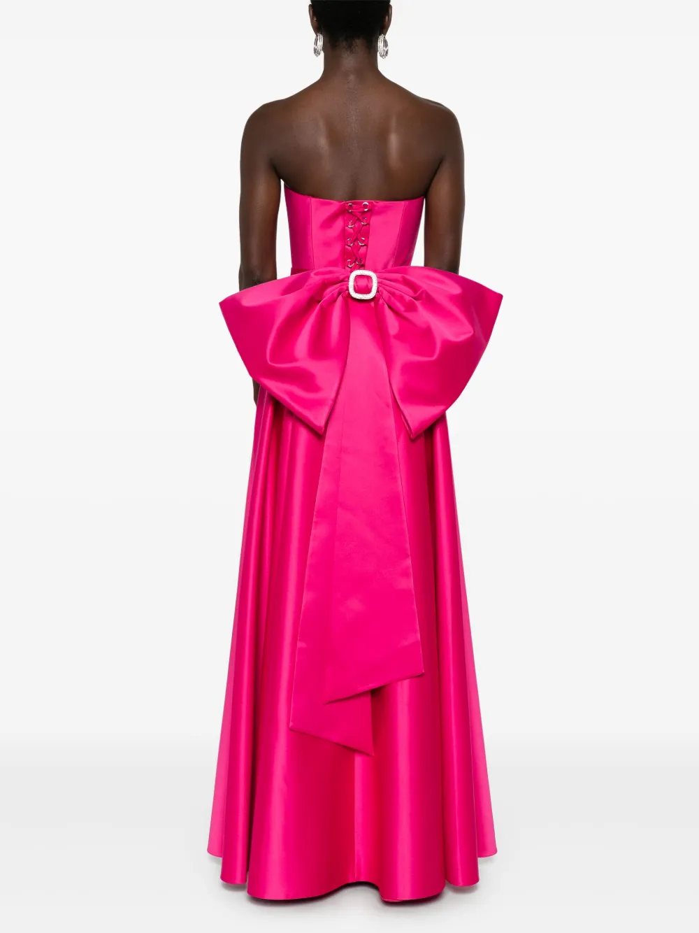 NISSA Maxi-jurk met strikdetail - Roze