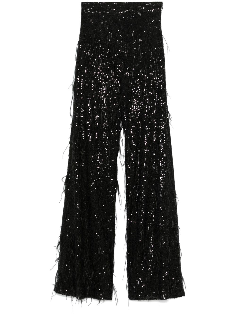 NISSA sequin-embellished trousers - Black