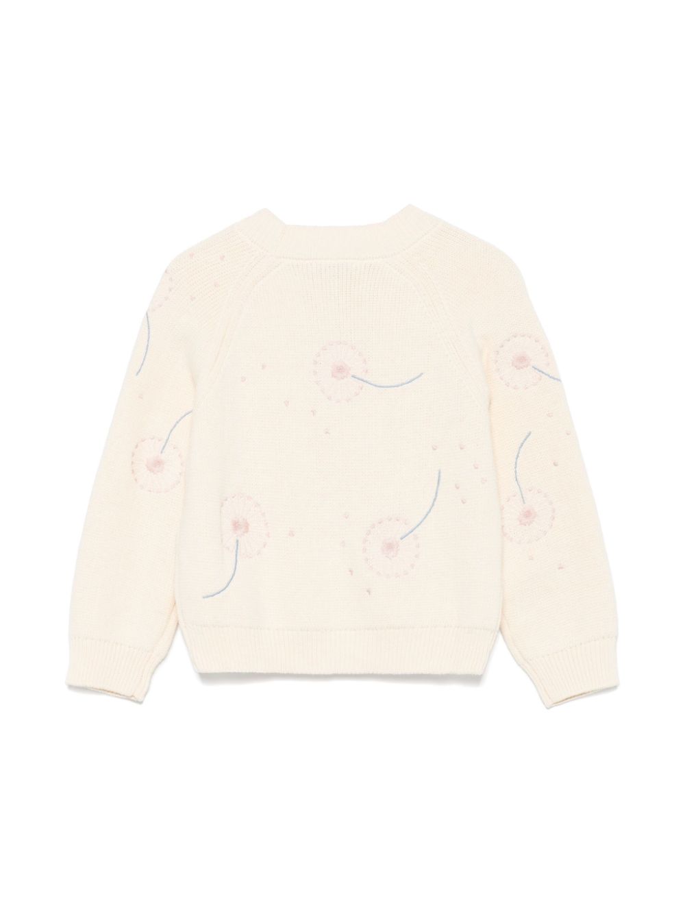 Stella McCartney Kids motif-embroidered cardigan - Beige