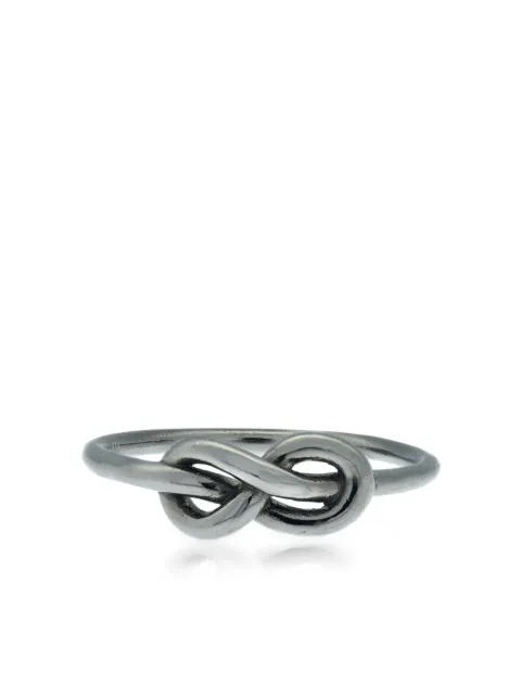 LILY GABRIELLA anillo Forget Me Knot en oro blanco de 18kt bañado en rodio