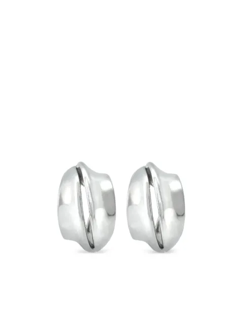 LILY GABRIELLA 18kt white gold Spira hoop earrings