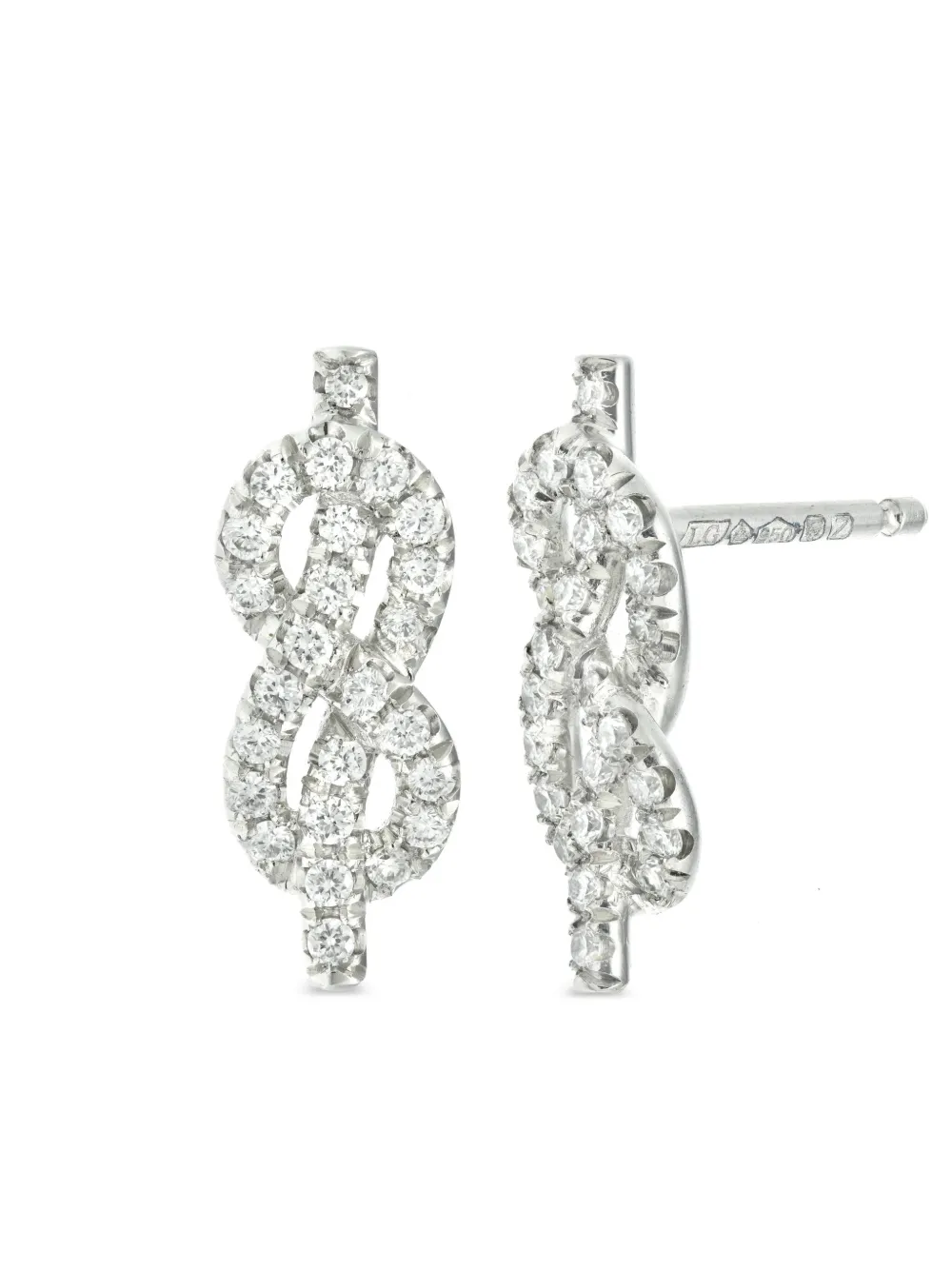 LILY GABRIELLA aretes Forget Me Knot en platino con diamantes | Image 2