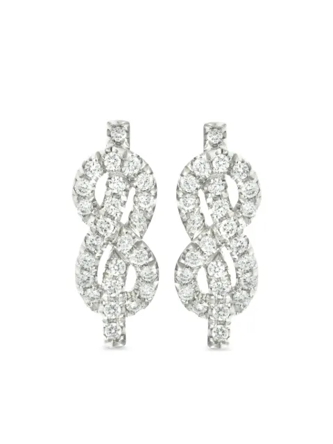 LILY GABRIELLA platinum Forget Me Knot diamond earrings